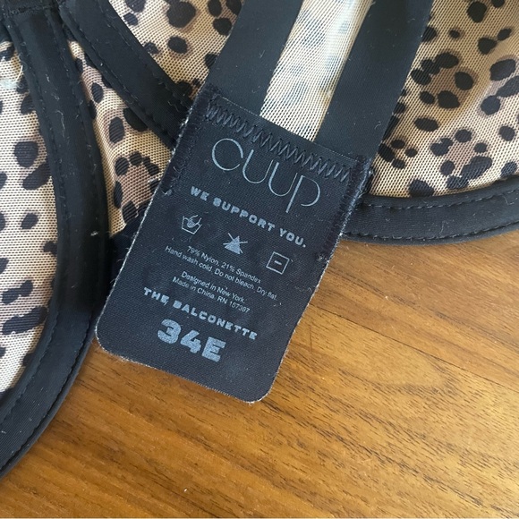Cuup Leopard Mesh Balconette Bra - Picture 3 of 6